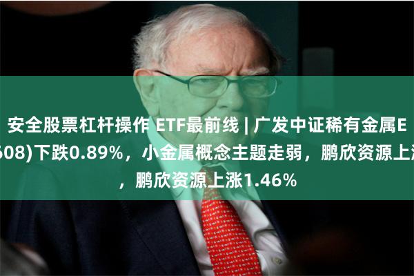 安全股票杠杆操作 ETF最前线 | 广发中证稀有金属ETF(159608)下跌0.89%，小金属概念主题走弱，鹏欣资源上涨1.46%